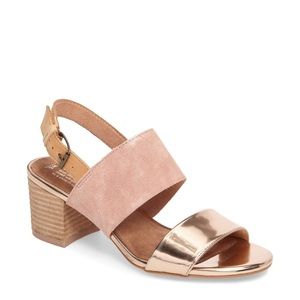 Toms Poppy rose gold sandals